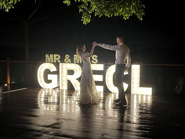 Mini Marquee Light Up Letters (MR & MRS)